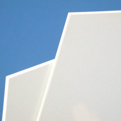 Plaque PVC blanc (satiné opaque) 2mm découpée sur mesure