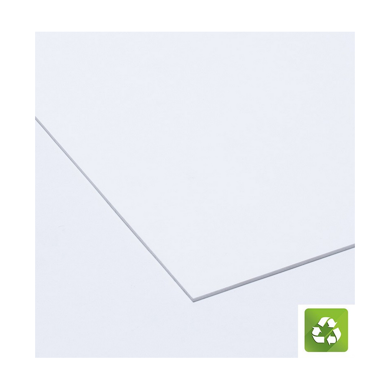 Plaque PVC expansé blanc - L: 100 cm - l: 50 cm - E: 6 mm - Blanc