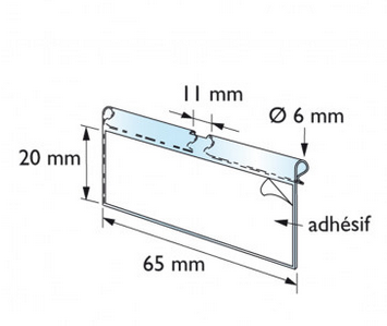 image adhésif en plan avec dimensions